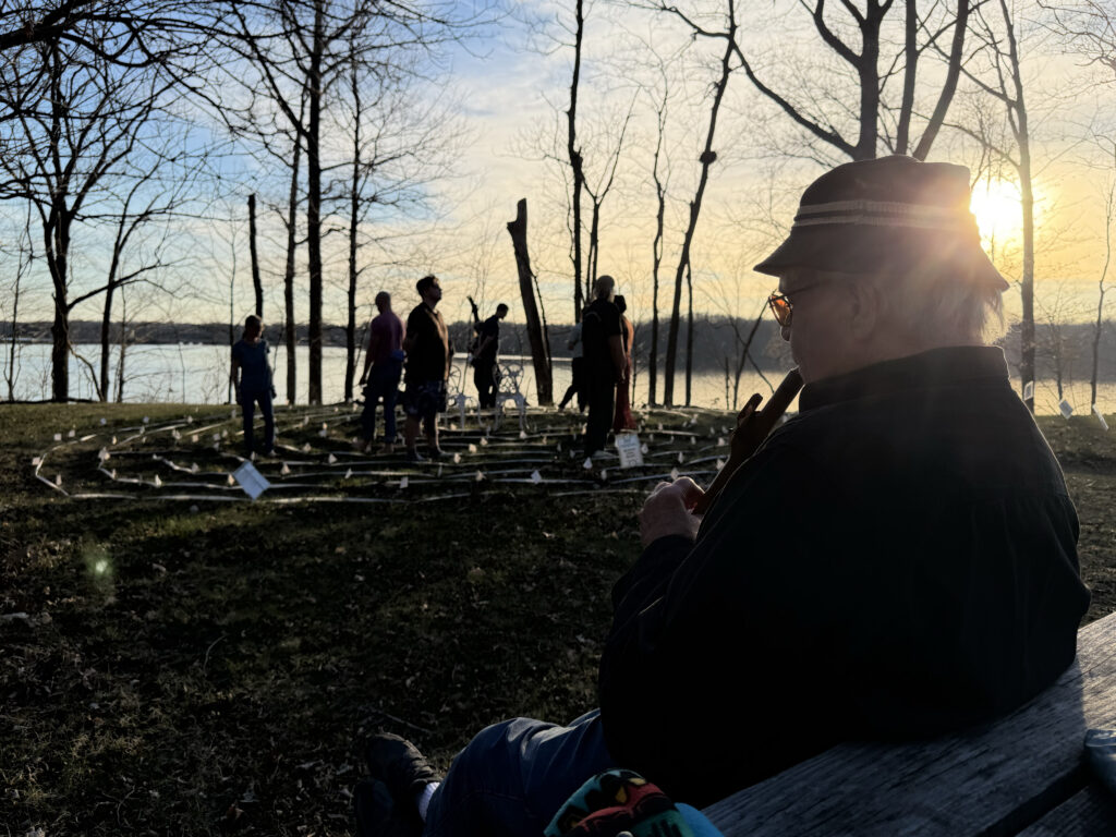 Emeritus PLC board member Roger Frick and his Native American flute