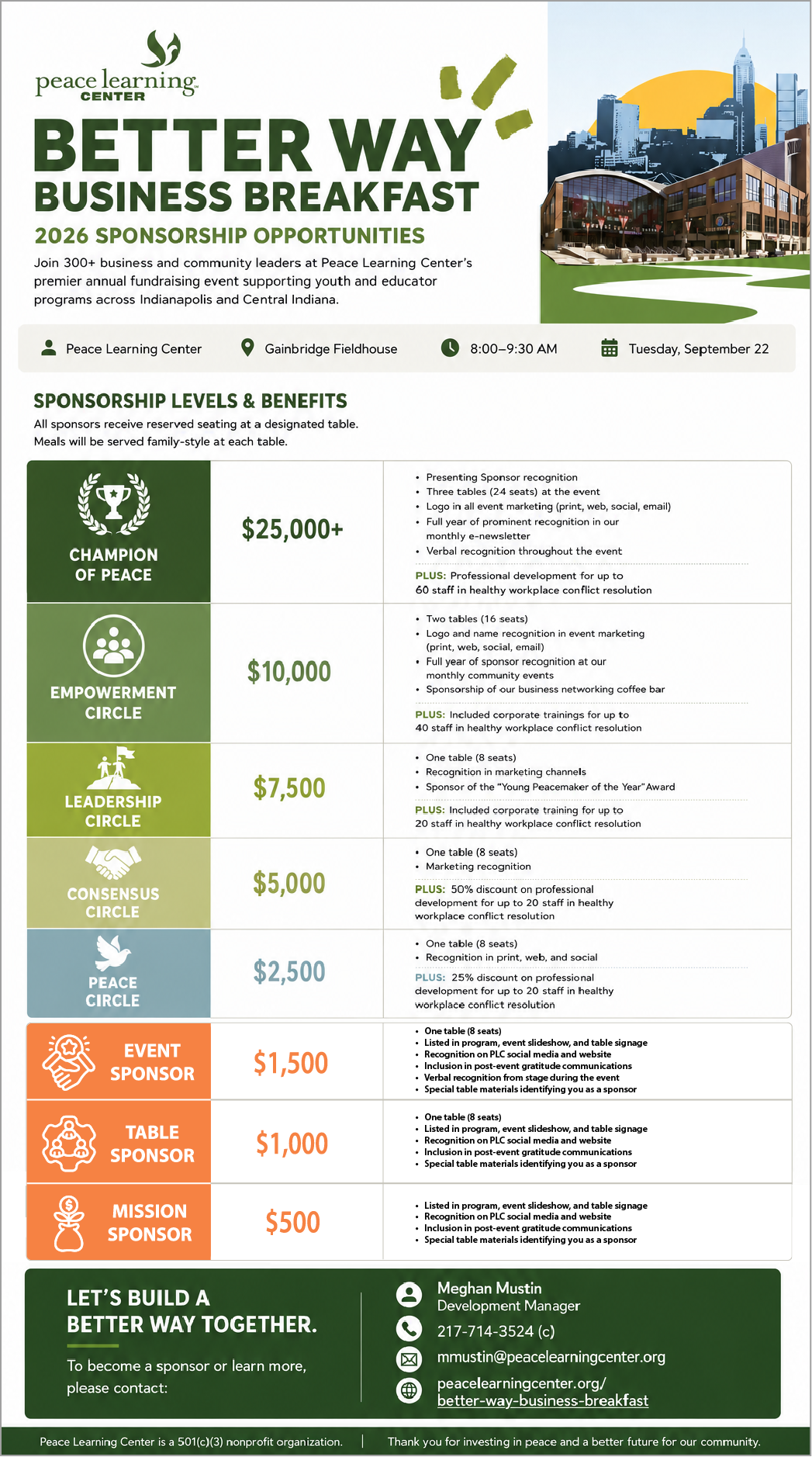 Better Way Business Breakfast All Sponsorship levels